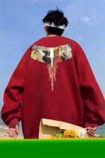 ！直播品质重磅宽松大码港风翅膀印花圆领卫衣WY99-特p28，男装卫衣，星座508（原C305）