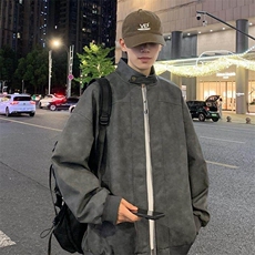 特批P80无差价25新款扎染PU皮机车服外套男美式潮皮衣夹克J2618，男装夹克，电商A001