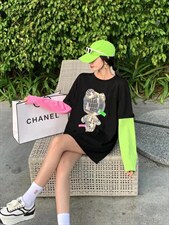 春季新款拼肩袖美T，其它，菲库feiku