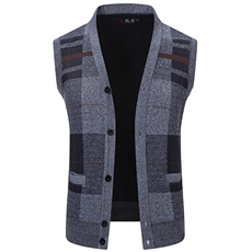 开衫毛衣背心男士内搭秋冬季保暖修身针织衫马甲外套男款M12，男装背心/马甲，星座1706