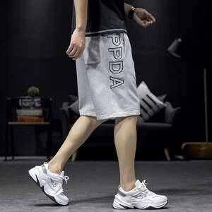 2021夏季新沙发墙日系大码男休闲字母刺绣卫裤绣花短裤K2037-P35图片