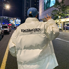 新款立领pu皮印花棉衣男秋冬季加厚面包服外套保暖棉服MY007-P118，男装棉衣，星座505-3