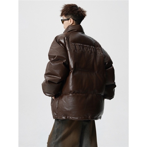 鳄鱼纹钢印字母大码M-5XL棉衣男MY77093P120控168 抖音控198图片