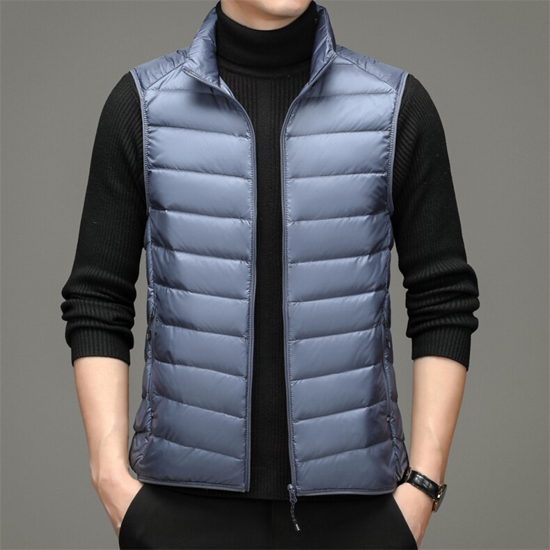 新款2023冬季商务休闲羽绒服中年男立领马甲外套男YL22003-P145,男装背心/马甲,电商B212（原钱塘6029）