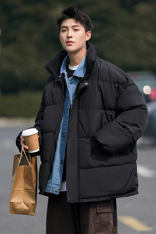 现货一万件抖音直播牛仔假两件大码棉衣情侣棉服8218P118,男装棉衣,电商A030