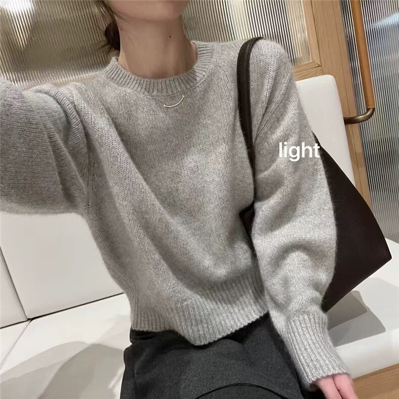 女士秋冬打底保暖柔软羊毛衫简约时尚,女装羊毛衫,恩泰羊绒