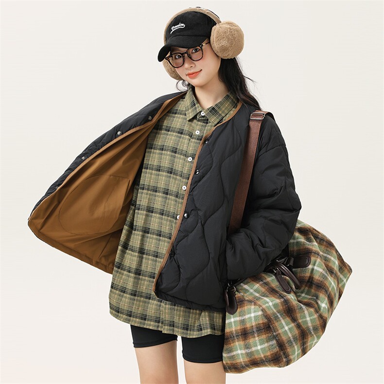 2025冬新款男日系潮牌双面穿白鸭绒羽绒服加厚外套棉衣YR60-F250图片