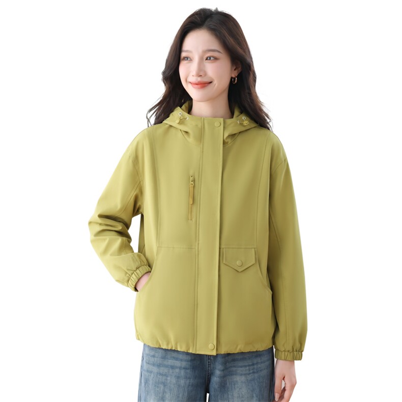 现货秒发2026秋装新款连帽防风派克服休闲外套,女装派克服,星宇服饰