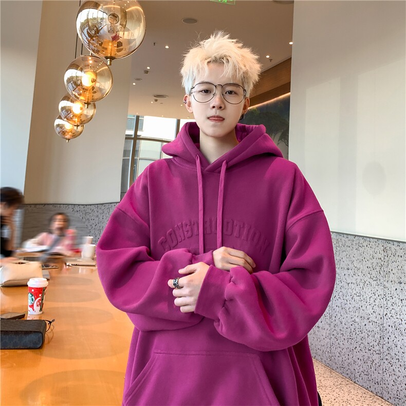 抖音直播供货2025春装新款美式硅胶厚板棉连帽卫衣A158-WY611-55,男装卫衣,电商A158
