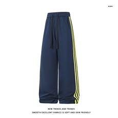条纹休闲裤M-5XL华棉62%宽松时尚美式卫裤X2530特批32，男装休闲裤，星座718