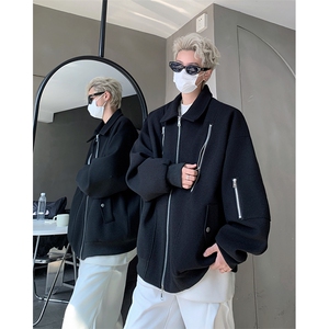 短款呢料呢子大衣 男装2025冬季呢子夹克外套 XZ514-2-F19-P108图片