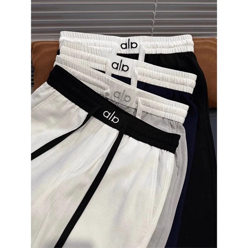 男士夏季轻奢拼接设计师款舒适透气直筒裤薄款宽松韩版休闲裤潮流，女装休闲裤，星座1210-1