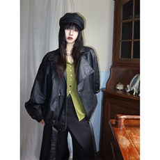 新款重工复古中性立领机车皮衣外套PU夹克上衣男女Y1027-P90网图，男装夹克，电商B245
