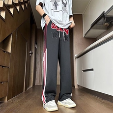 薄款美式束脚运动裤星星字母嘻哈卫裤高街潮宽松男女长裤，男装休闲裤，星座1013