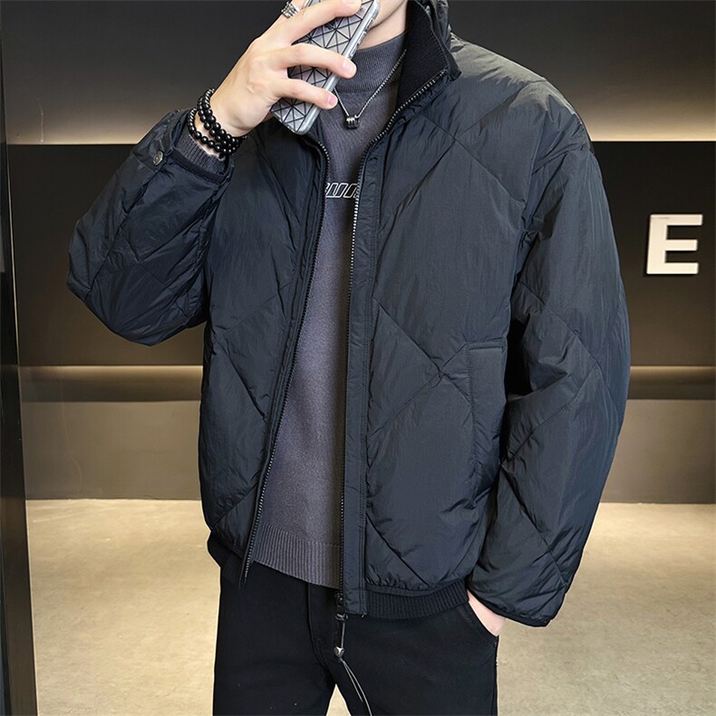 90新标白鸭绒羽绒服菱格设计假两件保暖外套YR3136-P269,男装羽绒服,电商D342
