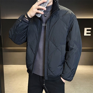 90新标白鸭绒羽绒服菱格设计假两件保暖外套YR3136-P269图片
