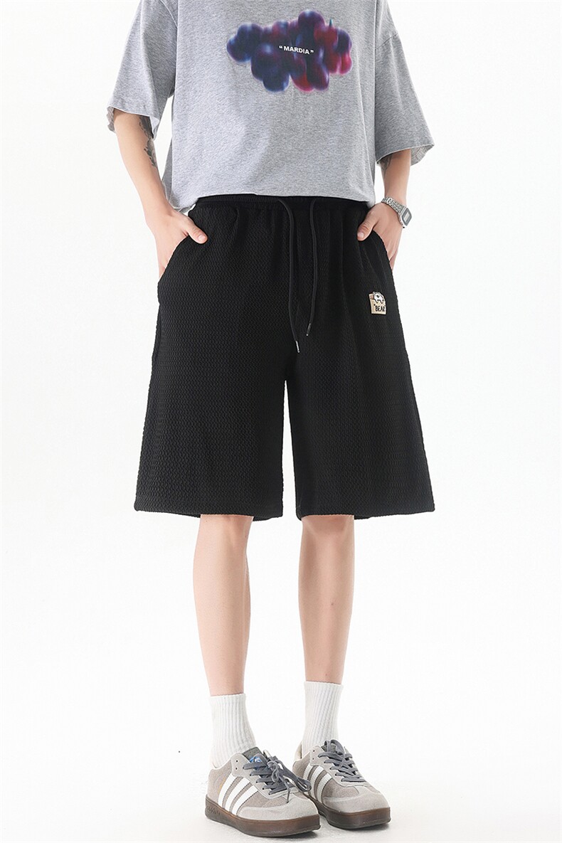 8XL-M2025夏季特大码阔腿短裤男高街ins宽松垂感休闲裤DK1510P45,男装牛仔裤,电商D206-1