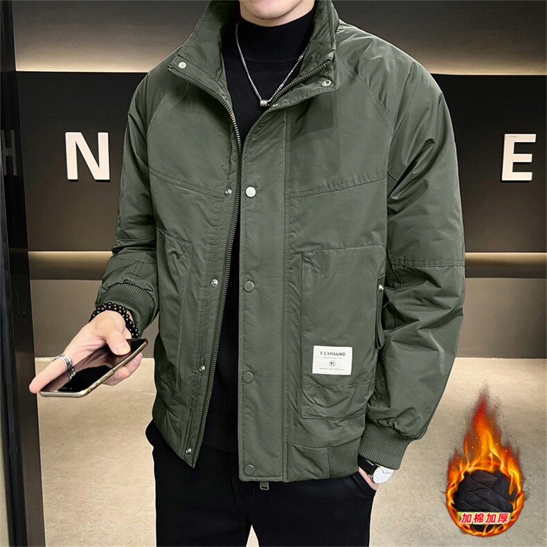 数据精品店主风二棉秋冬加棉加厚保暖棉衣立领青年夹克外套,男装夹克,电商A225