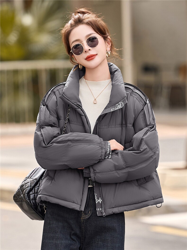 立领短款羽绒服女外套2025冬季新款小个子超好看加厚保暖外套女,女装羽绒服,沁沁公主