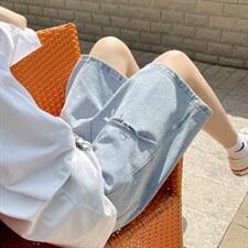 夏季破洞牛仔短裤五分裤B377-N655-P35-限49，男装牛仔裤，电商B377