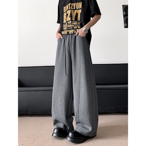 新款宽松休闲裤男韩版潮流百搭裤子拖地长裤K813-P40图片