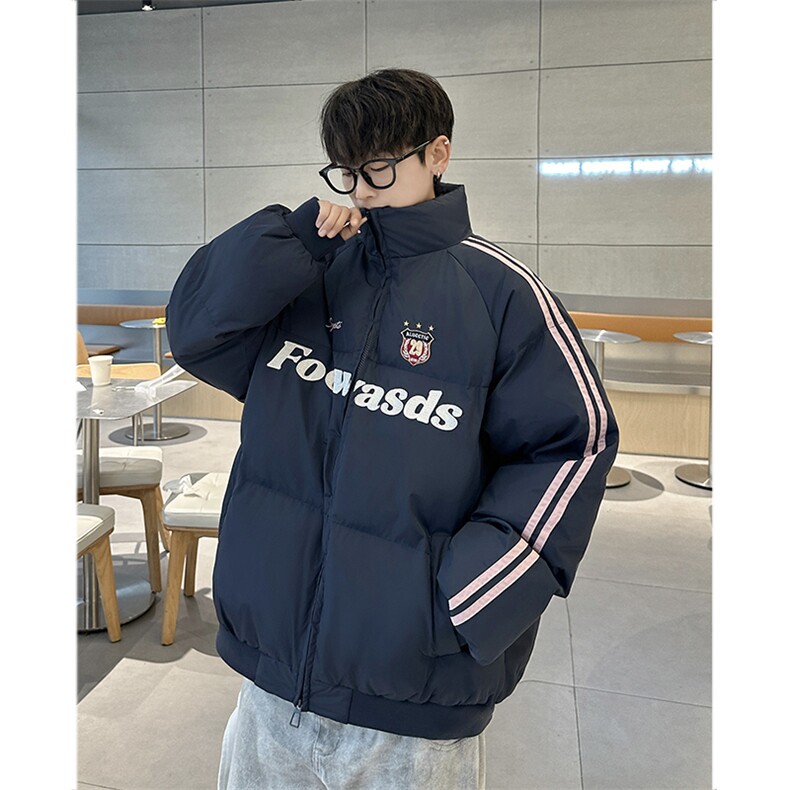 F585P103美式复古撞色棉服2024新款加厚保暖棉袄冬季,男装棉衣,星座512-6