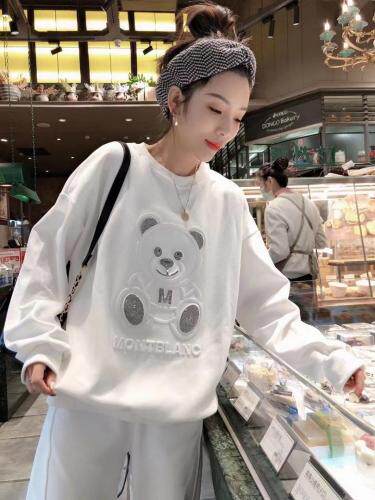 小熊烫钻卫衣，女装卫衣/绒衫，一杭