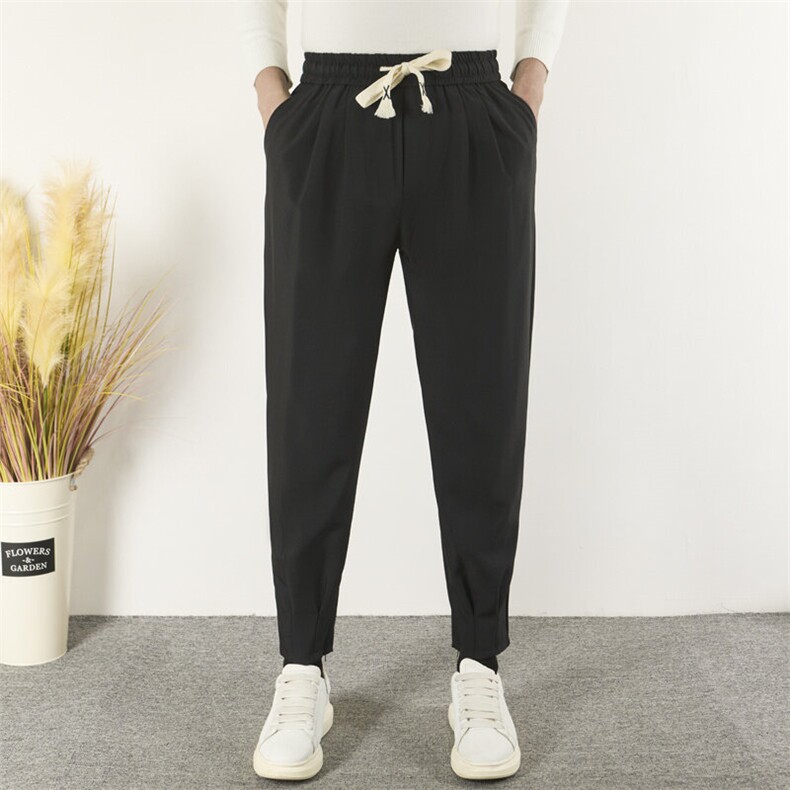 休闲裤子男秋季新款休闲裤小脚哈伦裤宽松垂感西装裤VS032，男装休闲裤，星座1116A-2（原606A-1）