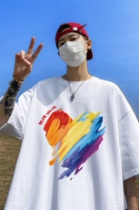 纯棉T恤直播高品质重磅220克爱心印花T1993-p25，男装T恤，星座508（原C305）