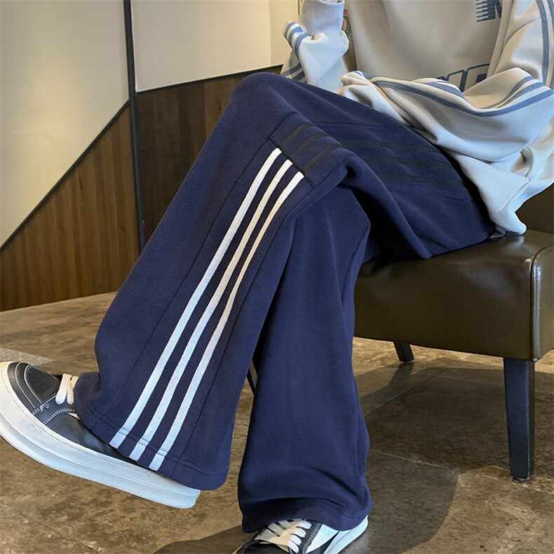秋冬新款双面摇粒绒织带字母刺绣休闲裤XZ604-K117-特P40控78,男装休闲裤,星座604
