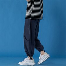 2022年夏中性蒙马特卫裤多口袋装饰运动束脚九分裤休闲裤K2876P35，男装卫裤，电商A001