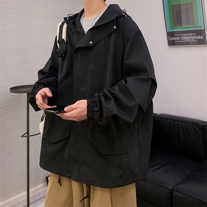 JK8107/P75秋装户外新款冲锋衣男女美式工装外套连帽风衣宽松夹克图片