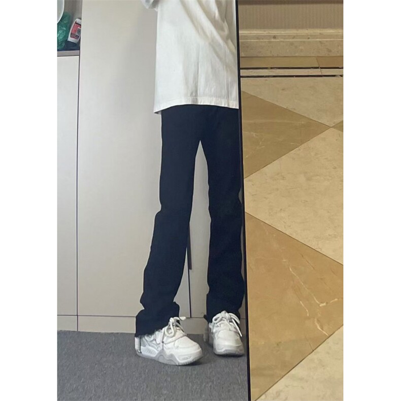 【有货】KZA21CC-P48毛边弯刀牛仔裤男修身直筒微喇裤子,男装牛仔裤,星座1007（原301D）