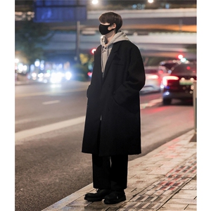 男装呢料呢子毛呢大衣 西装领长款冬季呢子外套 XZ514-2-F13-P128图片