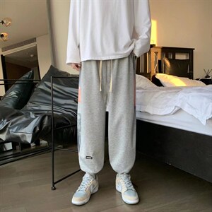 男春季潮流时尚拼接休闲长裤K1871P32图片