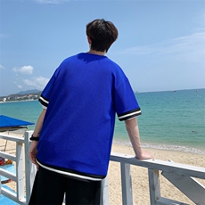 夏季短袖套装宽松休闲两件套潮流潮牌运动服A161-TZ01-P45，男装休闲套装，电商A161-2