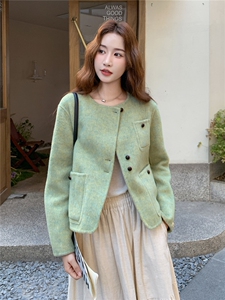 小香风轻奢双面呢羊毛大衣外套女秋冬2025新款小个子独特流行爆款图片