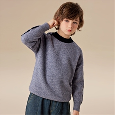 男女通用儿童出行好搭配细腻舒适时尚，童装儿童羊绒衫，六一童装