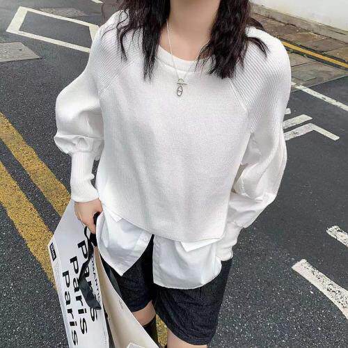 大，假两件拼接针织衫，其它，依柏璐