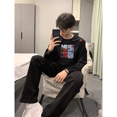 已有版权自家图情侣宽松圆领刺绣贴布卫衣T恤男女WY22-特P35控58，男装T恤，星座205-5