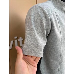 网图-夏季高街痞帅POLO衫正肩拼接男装短袖T恤大码上衣S430-特28图片