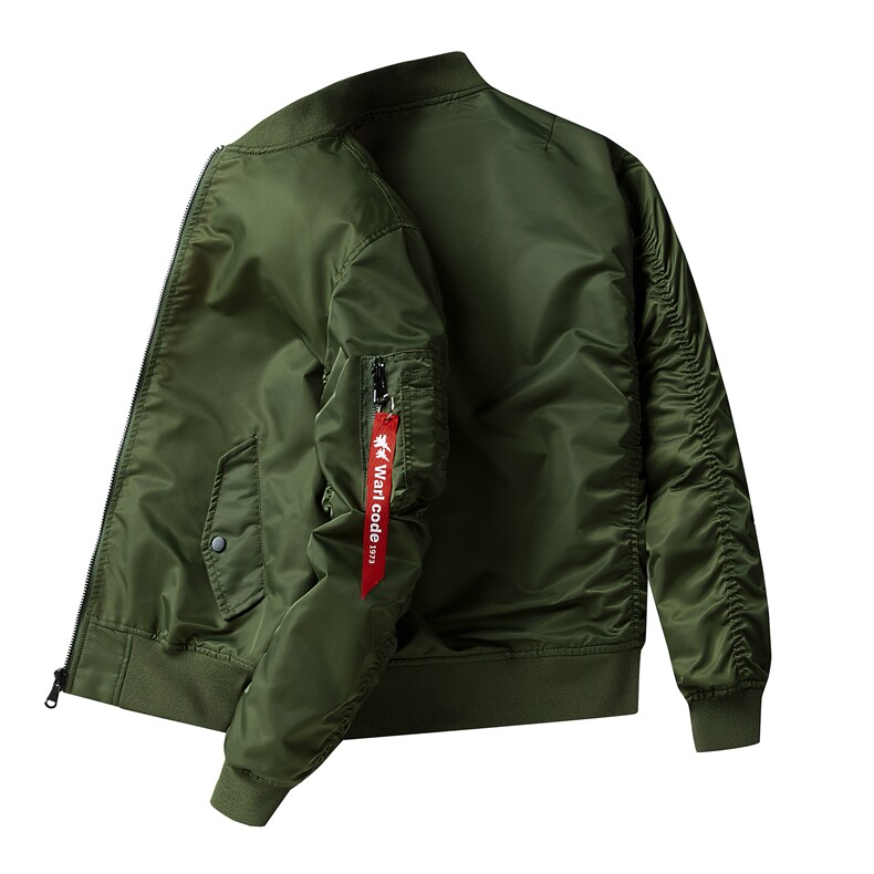 主推款：外套男飞行员夹克教练春秋冬加棉大码工装机车服棒球服棉,男装夹克,星座210-5(原414-2)