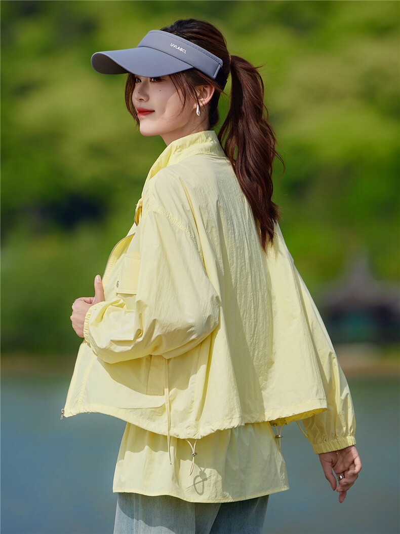 现货2026夏季新款时尚两件套城市户外宽松型休闲妈妈轻薄短外套,女装防晒衣,靓衣阁