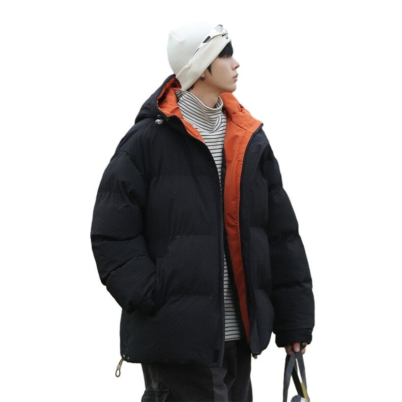 山系风连帽羽绒棉服冬季日系玉米格加厚棉袄外套A436-8879-P105,男装棉衣,电商A436