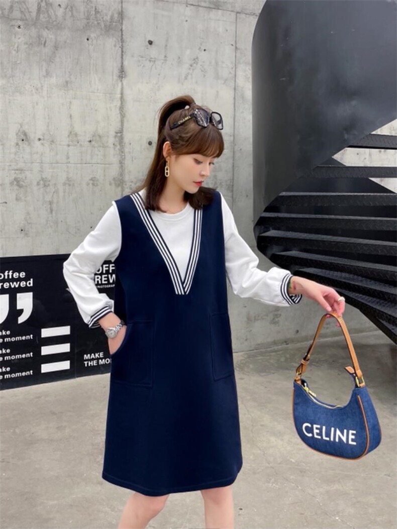 秋款连衣裙，女装连衣裙，莫妮菲