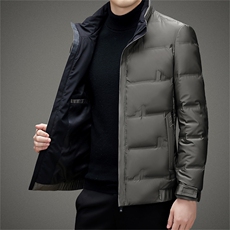 BAMJ-9620钱塘2020-2中年男士冬季厚款立领奶德商务羽绒服P180，男装羽绒服，钱塘207-2