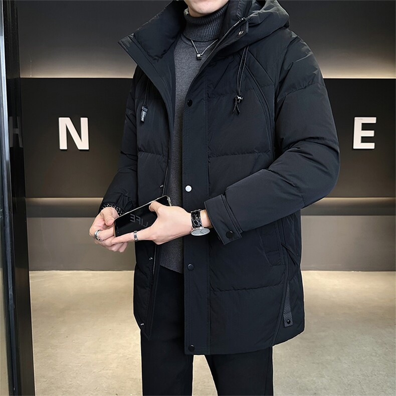 标50绒 店主风冬季男士中长款连帽羽绒服保暖外套 9958-P275图片