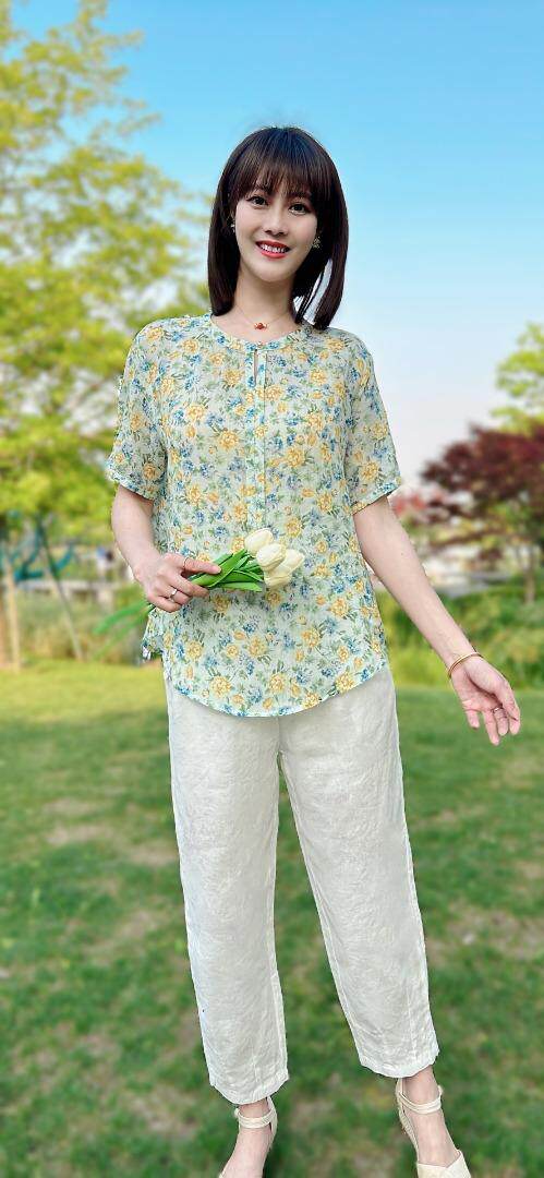 纯苎连衣裙小衫裤子裙子衬衣 时尚风 风淑女风休闲风，女装连衣裙，川哲