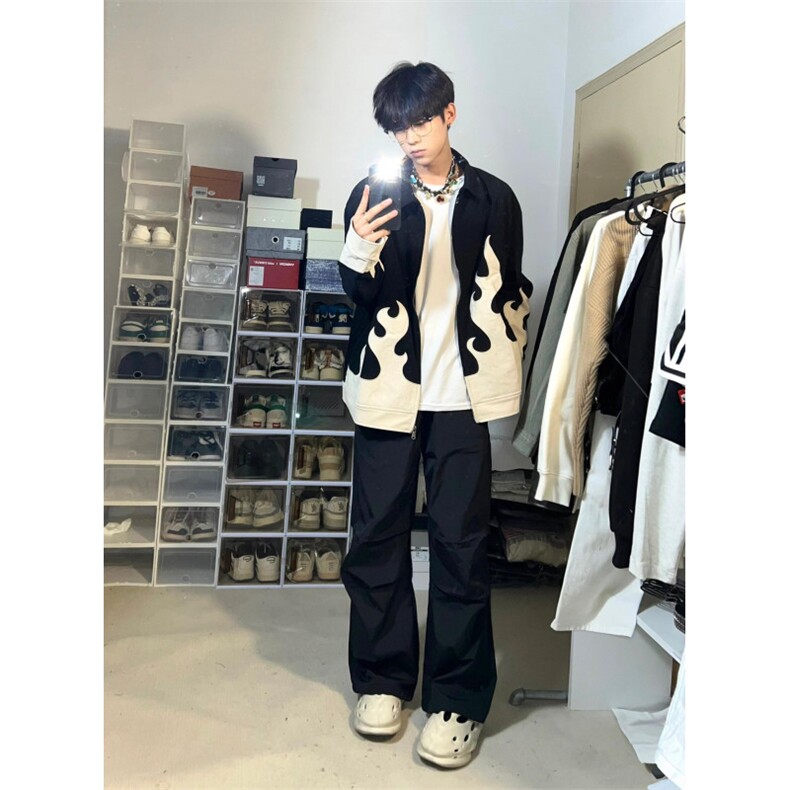 【有货】火焰灯芯绒外套男高级感美式休闲夹克JK7801CC-特P70,男装夹克,星座1007（原301D）