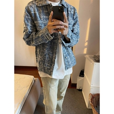 【有货】破坏线条牛仔外套男款潮牌高级感工装夹克TY861LL-特P70，男装夹克，星座1007（原301D）